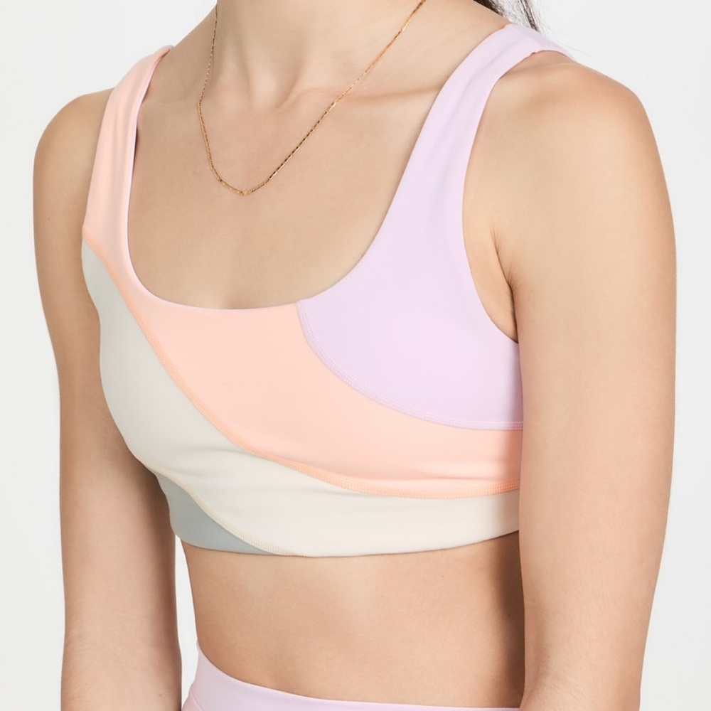 LSPACE New Heights Top in Sage, Just Peachy, Peony & Bone. Women’s Large